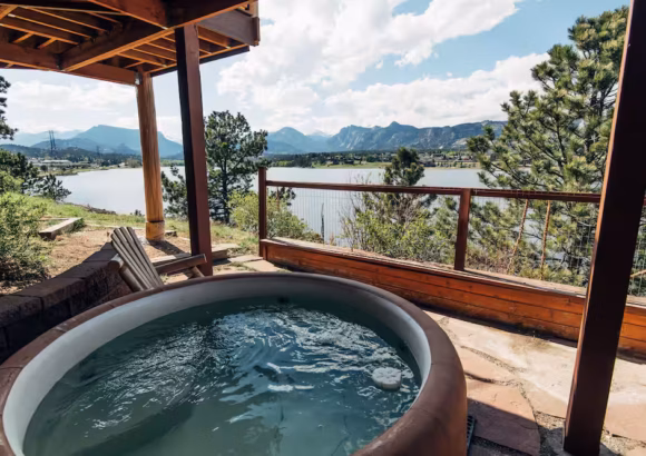 BEST VIEW in Estes Park! 1 of 2 Adjacent Stunning Cabins on Lake Estes 3459